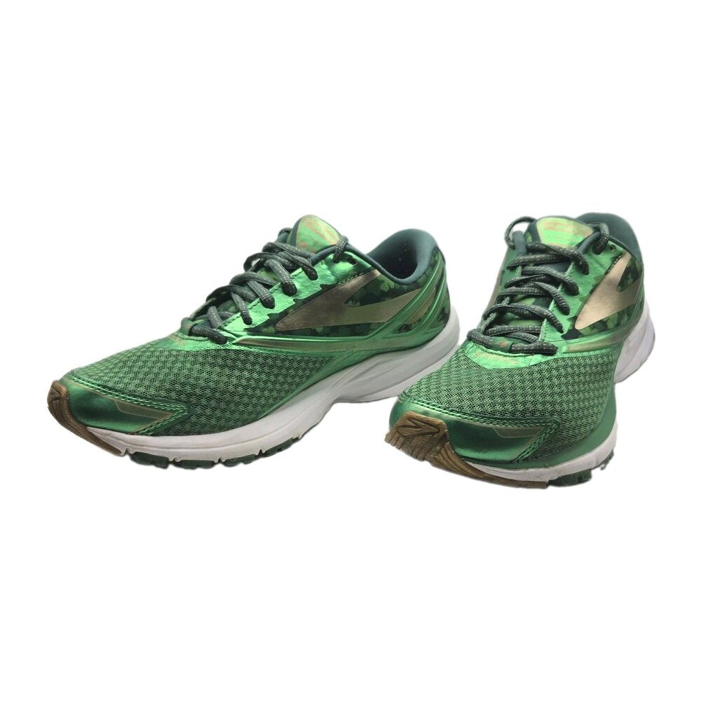 Brooks Women’s Running Shoe Launch 4 Run Lucky St Patrick’s Day Plaid Sz 9 B